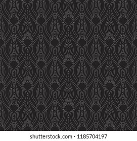 Vector art deco abstract seamless pattern. Geometric classical background. Retro stylish texture.