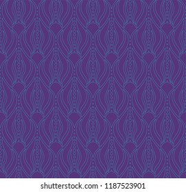 Vector art deco abstract seamless pattern. Geometric classical background. Retro stylish texture.