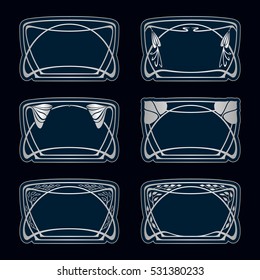 Vector art deco frames with space for text.