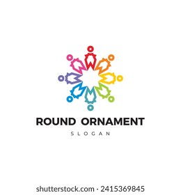 Vector art deco linear circles, round borders, frames, decorative design templates.