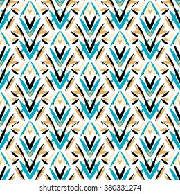 Vector art deco pattern with floral motifs 1920s fashion style. Simple, chic and elegant print with geometric decor from roaring twenties for wedding invitation background in white, black, blue, gold