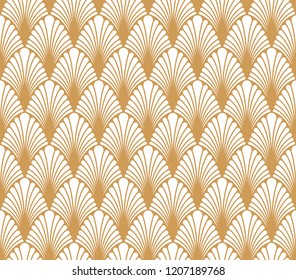 Vector Art Deco Pattern. Seamless Abstract Background. Geometric Vintage Style Texture.