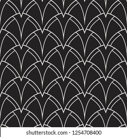 Vector Art Deco Pattern. Seamless Abstract Background. Geometric Vintage Style Texture.