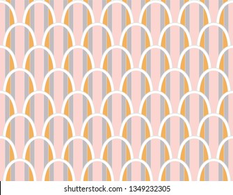 Vector Art Deco Pattern. Seamless Abstract Background. Geometric Vintage Style Texture.