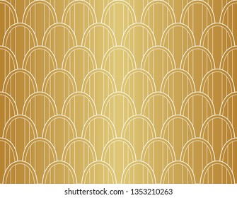 Vector Art Deco Pattern. Seamless Abstract Background. Geometric Vintage Style Texture.