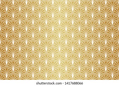 Vector Art Deco Pattern. Seamless Abstract Background. Geometric Vintage Style Texture.