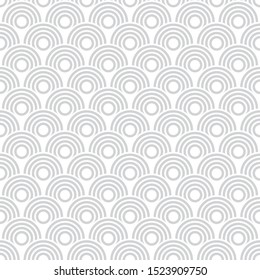 Vector Art Deco Seamless Pattern. Modern Stylish Texture With Regularly Repeating Geometrical Shapes, Circles, Semicircle, Arcs And Dots.