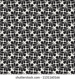 Vector Art Deco Style Seamless Pattern. Abstract Floral Ornament Background.