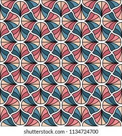 Vector Art Deco Style Seamless Pattern. Abstract Ornament Background
