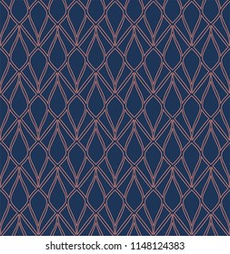Vector Art Deco Style Seamless Pattern. Abstract Ornament Background.