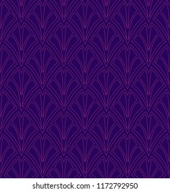 Vector Art Deco Style Seamless Pattern. Abstract Ornament Background.