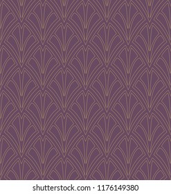 Vector Art Deco Style Seamless Pattern. Abstract Ornament Background.