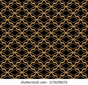 Vector Art Deco Style Seamless Pattern. Abstract Ornament Background.