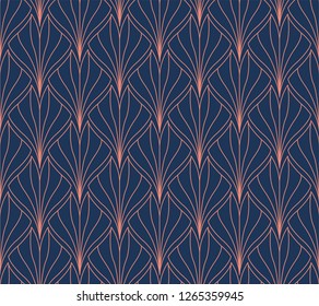 Vector Art Deco Style Seamless Pattern. Abstract Ornament Background.
