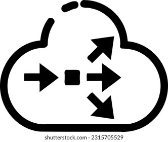 Vektorkunst zur Bezeichnung von Lastverteiler in Laienbegriffen mit einem einfachen Diagramm