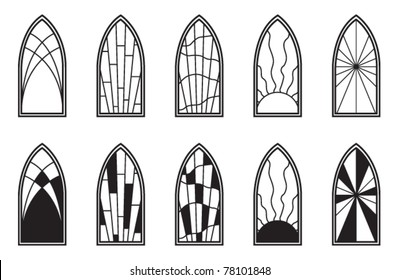 Vector Art Depicting Isolated Stained Glass Window