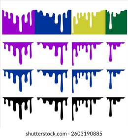 vector art design of milk, fruit drink, Liquid leak, Ink drops, melt, Paint dripping. good for fruit drink product, paint product, etc