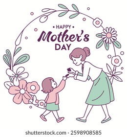 Vector art design for Mother's Day