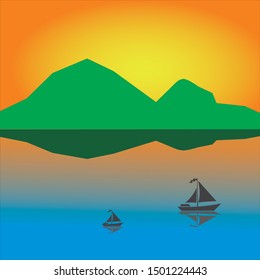 vector art design mountain logo