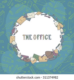 Vector art for design. The office objects.