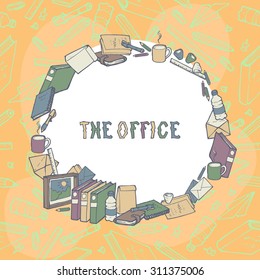 Vector art for design. The office objects.