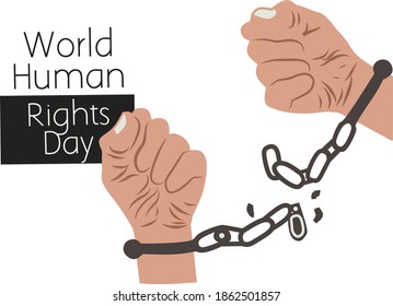 Vector art design, world human rights day, great for banners, posters and book covers, with simple and elegant line art.