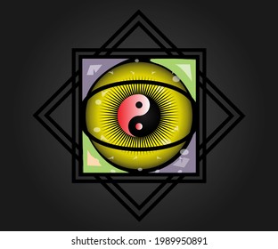 Vector art design.Yin yang symbol