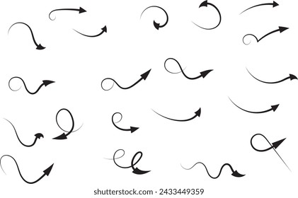 Vector art of different arrows in different direcrions
