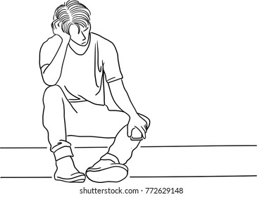 Featured image of post Person Sitting Drawing Sad I wanna draw that but idk how