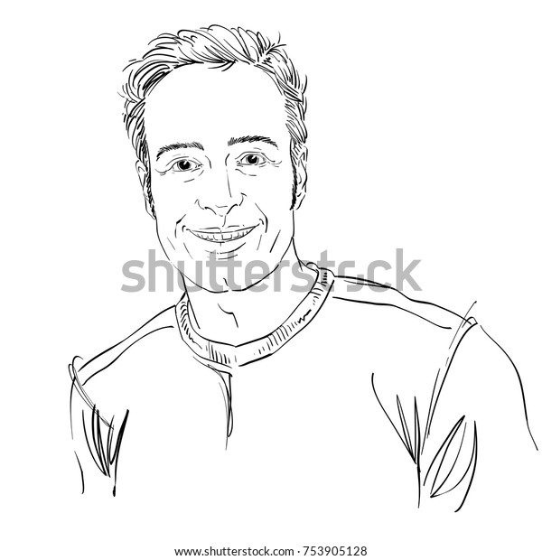 Vector Art Drawing Portrait Smiling Jolly Stock Vector Royalty Free Vector Art Drawing Portrait Smiling Jolly Stock Vector Royalty Free