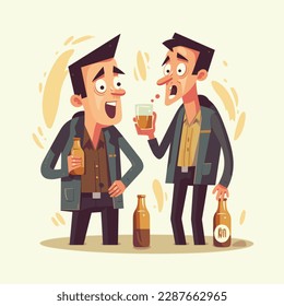 Vector Art Borracho personas Ilustración