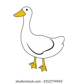 Arte vectorial del pato, icono y diseño gráfico