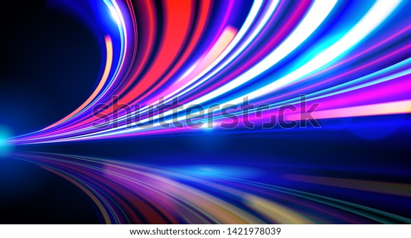 Vector art of dynamic light motion, light trail, high\
speed effect, traffic motion. light motion effect, slow shutter of\
traffic. 