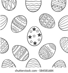 Vector art of easter egg doodles