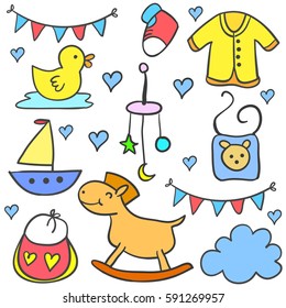Vector art of element baby set