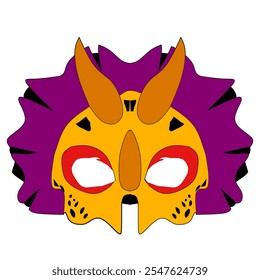 Arte vectorial Face Maks Dinosaurus 