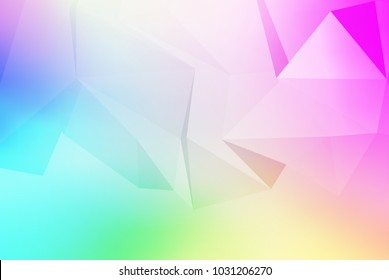 Vector art of faceted 3d crystal colorful shapes, banners. Horizontal crystal banners, faceted colorful.