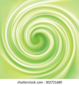 Vector art fancy modern elegant creative wonderful wavy eddy futuristic pea	color backdrop of glossy rippled curvy spraying surface. Closeup view with space for text in middle of funnel