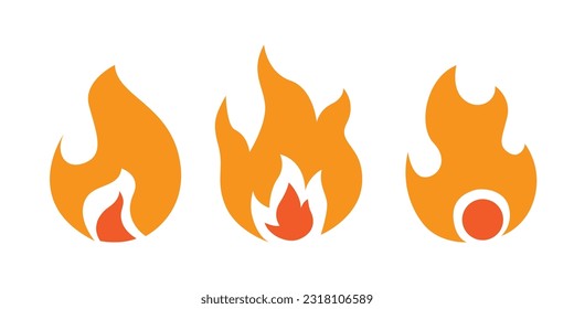 Vector art of fire, icon and graphic design