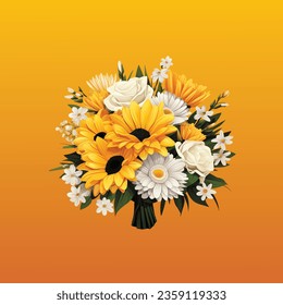 Vector art of flower bouquet