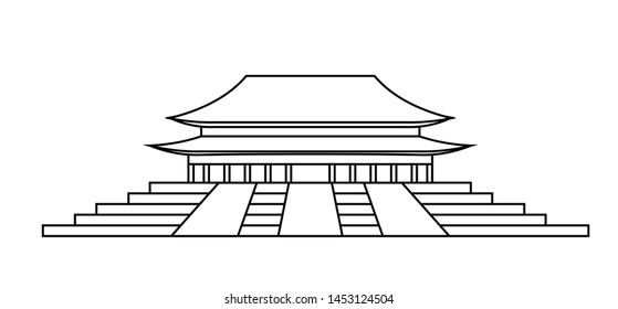 Vector art of the forbidden city of china