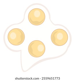 Vector art of four evenly spaced light spheres.