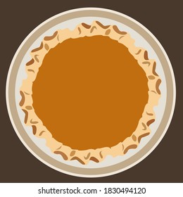 Vector Art of Fresh Baked Pumpkin Pie