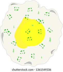 vector art of fried egg