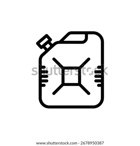 Vector art of fuel can icon line icon vector illustration