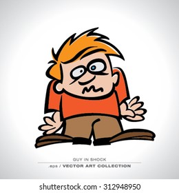 Vector art of funny Character with stress