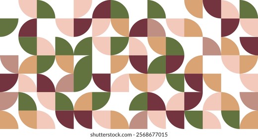 vector art geometric background with circle, triangle, round shapes