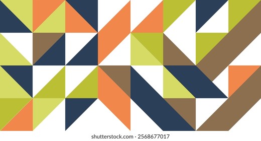 vector art geometric background with circle, triangle, round shapes