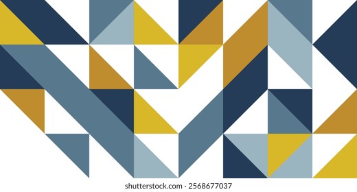vector art geometric background with circle, triangle, round shapes