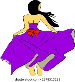 El arte vectorial de una niña